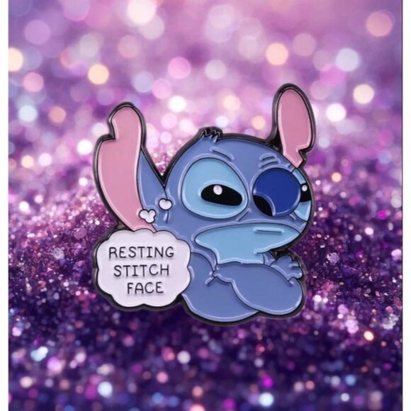 Disney's "Resting Stitch Face" Pin: Your New Favorite Kawaii Accessory! - Picture 2 of 5